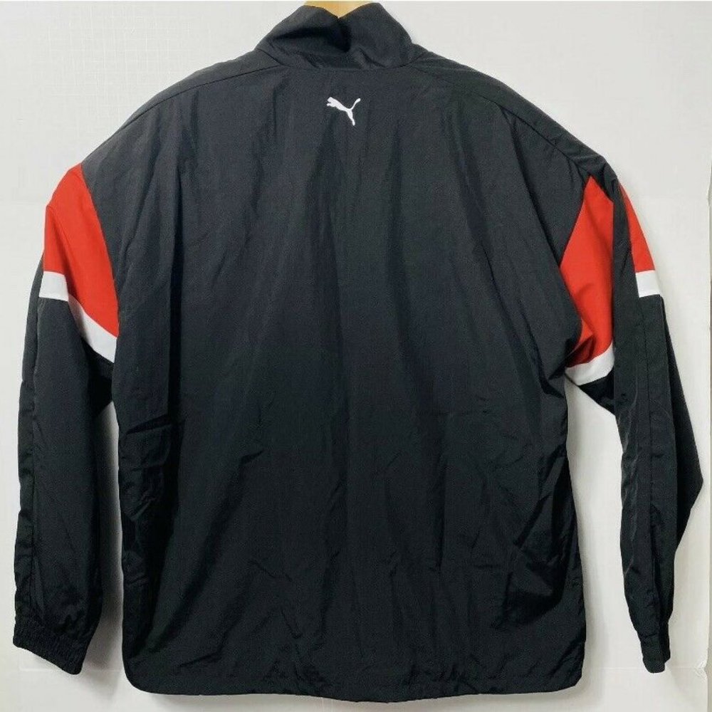 Puma Scuderia Ferrari Windbreaker Jacket Black Run - Picture 2 of 8